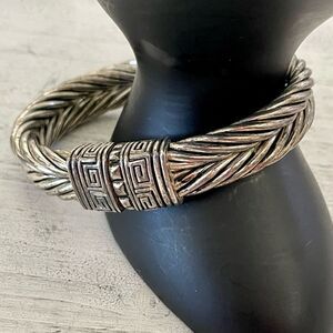 Silver tone bangle bracelet
